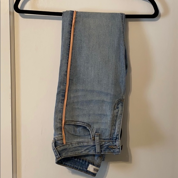 Light Denim Jeans with Light Pink Pinstripe - Picture 2 of 4